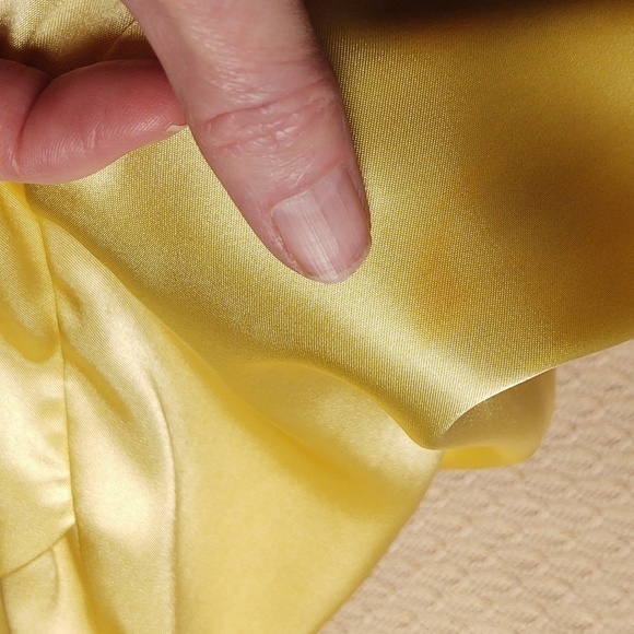 David's Bridal Yellow Strapless Formal - Picture 8 of 9